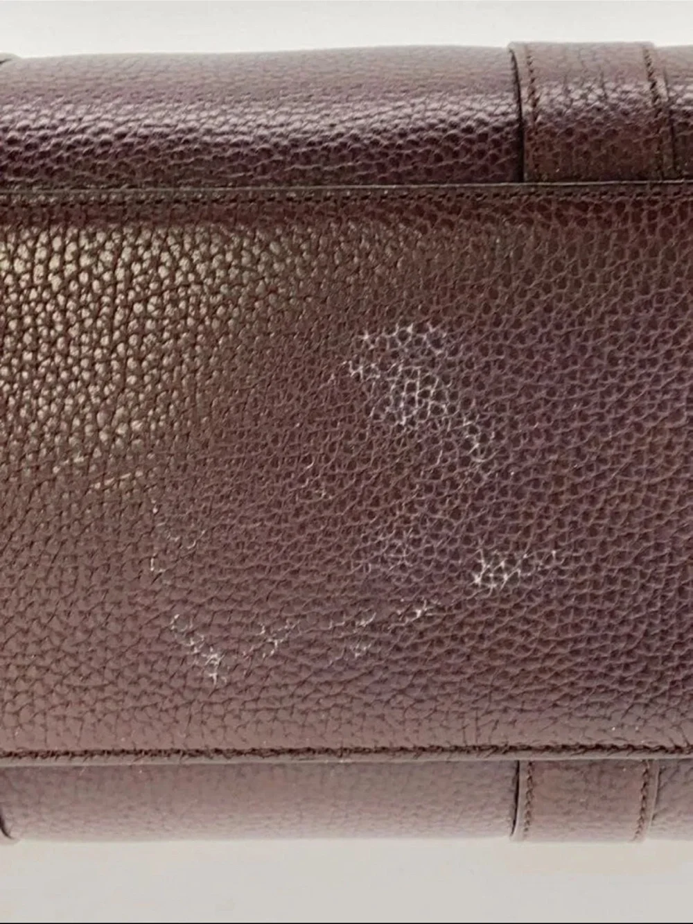 Mulberry Pebbled Leather Tote - Burgundy